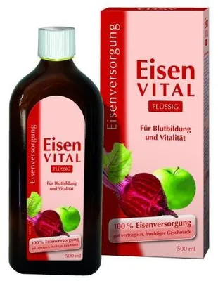 Produktbild von Hübner Eisen vital Lösung zur Eisenversorgung, 500 ml Lösung