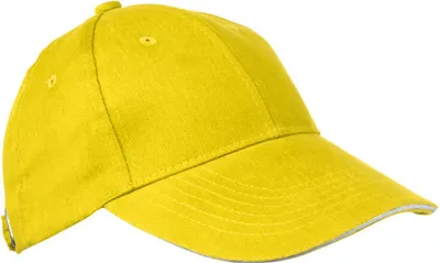 Produktbild von Baumwoll-Basecap 6 Panel heavy-brushed Baumwolle Farbe: gelb