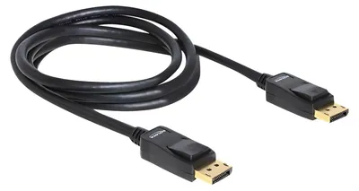 Produktbild von DeLOCK Cable Displayport m/m 2m, 2 m, DisplayPort, DisplayPort, Männlich, Männlich, Schwarz