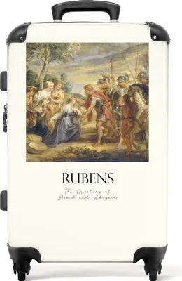 Produktbild von NoBoringSuitcases.com® Großer Koffer - Kunst - Rubens - Alte Meister - Vintage - Kombinationsschloss TSA - Hartschalen Trolley 4 Rollen - 72 liter - Reisekoffer - 66 cmKoffer Mittelgroß 67x43x25 cm, 72L,