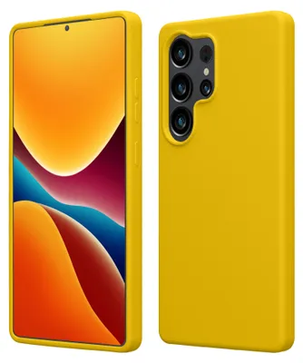 Produktbild von kwmobile Handyhülle für Samsung Galaxy S25 Ultra Hülle - Case Silikon - Kabelloses Laden - Schutzhülle Cover in Strahlend Gelb