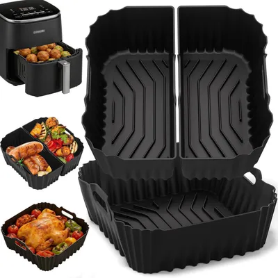 Produktbild von Silikonform für Heißluftfritteuse 5,5-6,4L, passend Cosori Turboblaze, 3er Set