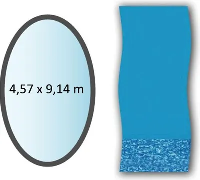 Immagine prodotto di Rivestimento ovale turbolento 4,57x9,14 m per piscine fuori terra Swimline LI1530SB
