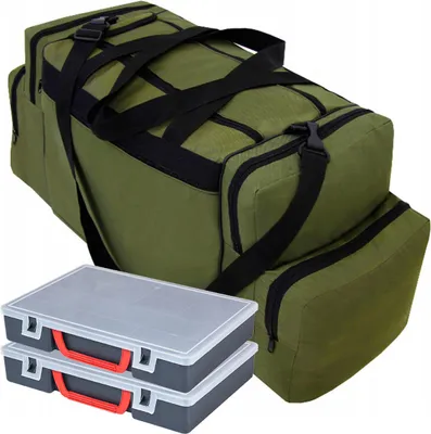 Produktbild von Specialist Angeltasche für Zubehör mit inkl. 2 Kunststoff-Boxen Angelboxen Gerätetasche Ködertasche Tasche für Angelköder Khaki [023]