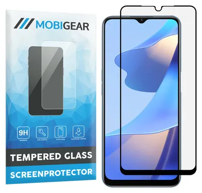 Produktbild von Mobigear Premium Displayschutz für OPPO A54s, gehärtetes Panzerglas, Displayschutzfolie - Kompatibel mit Hüllen - Schwarz