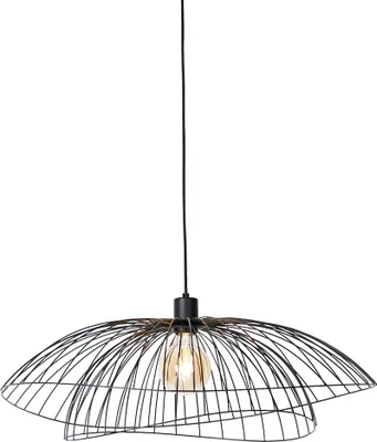 Produktbild von Smarte Hängelampe Schwarz 66 cm inkl  WiFi G95 Pua