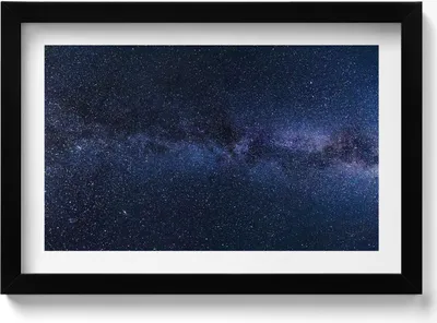 Produktbild von Foto von Weltraum und Sternen– Wandbild mit Rahmen – Gerahmtes Bild  – Wanddekoration – 30x20 cm –  Schwarz Rahmen