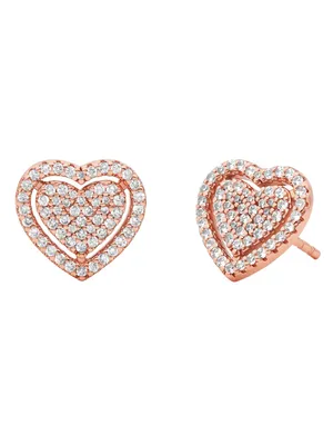 Produktbild von Michael Kors MKC1750CZ791 Damen Ohrstecker Herz Silber 925 Rose weiß