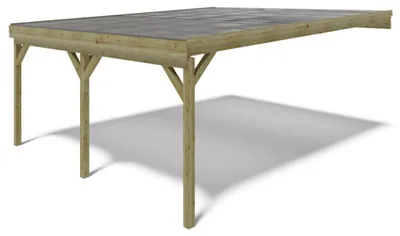 Image de Carport, abri de voiture  5.8x5.06 m - 29 m2 - couverture PVC  - CAR23PVCTR - ALTANKA