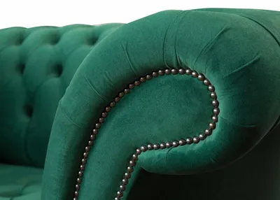 Immagine prodotto di Verde Chesterfield design divano poltrona poltrona ad ala rivestimento tessile