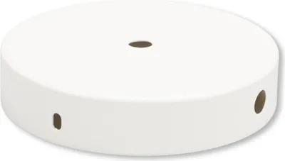 Produktbild von Zylindrischer Baldachin 1-flammig 2 Seitenlöchern weiß Ø120 H:25 mm EC94