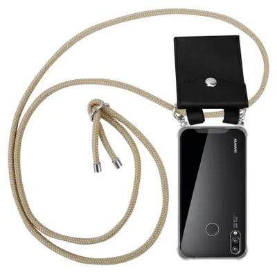 Produktbild von Cadorabo Schutzhülle für Huawei P20 LITE 2018 / NOVA 3E Hülle in Braun Handy Kette Kordel abnehmbares Etui