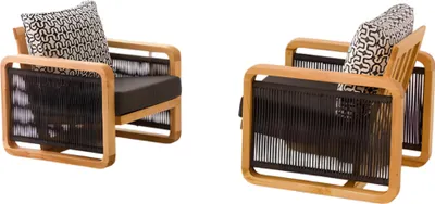 Zdjęcie produktu dla Eleganckie czarne fotele z tkaniny o nowoczesnym designie, trwałe