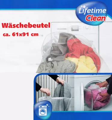 Produktbild von WÄSCHENETZ 61x91cm Weiss mit Zugkordel Wäschebeutel Wäschesack Wäsche Netz Beutel Sack 12