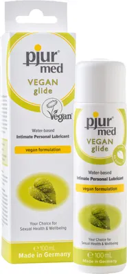 Produktbild von pjur med VEGAN glide - Gleitgel auf Wasserbasis - pH-optimiert & ohne Tierversuche - für sensible Intimbereiche (100ml)