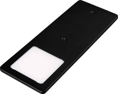 Image de Lampes LED pour montage en dessous du plan de travail, noires, 5W, très plates, spot encastrable, blanc chaud, 1 set