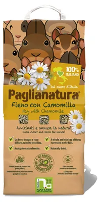 Productafbeelding van Paglianatura Naturheu met kamille, 1300g – Rustgevend en vezelarm voer voor konijnen, knaagdieren en andere kleine huisdieren