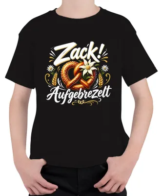 Imagen del producto de Zack! Camiseta con motivos bávaros para , pantalones de cuero, camiseta para niños, color , talla 128