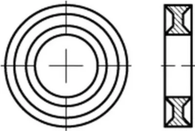 Image de Rondelles profilées Dubo 211 pour vis à tête ronde M 16 S 50 pcs