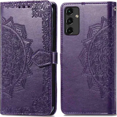 Zdjęcie produktu dla imoshion Mandala Bookcase dla Samsung Galaxy A14 (5G/4G) - Fioletowy