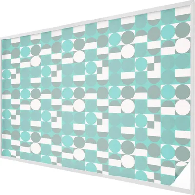 Obrázok produktu pre Vitrážová fólia na okno - 146x200 cm - vitrážový vzor - nepriehľadná dekoratívna fólia na ochranu súkromia - samolepiaca, UV ochrana - geometrické tvary