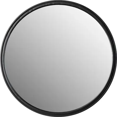 Produktbild von Housecraft Living Matz Spiegel / Wandspiegel Rund 60x60 cm Metall Schwarz