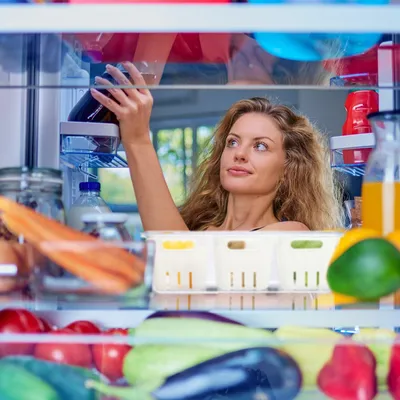 Produktbild von Stapelbare Kühlschrankboxen mit 3 Abtropfkörben