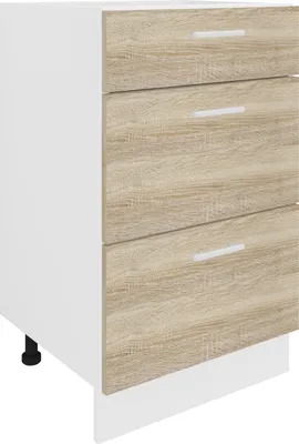 Zdjęcie produktu dla Szafka kuchenna | Wymiary ok. H. 82 x W. 50 x. T. 46 cm | Szafka z trzema szufladami | Meble kuchenne - Esilo