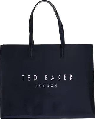 Image de Ted Baker sac à épaule Caarmen Printed Crinkle Icon Bag Navy bleu marine