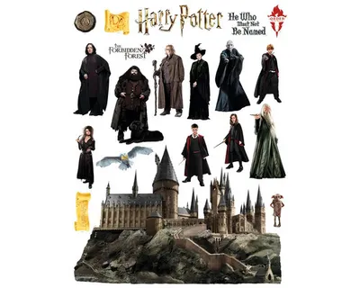 Obrázek produktu pro Samolepka na zeď Harry Potter Hrad 50x70 cm