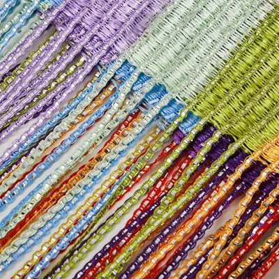 Zdjęcie produktu dla Moskitiera 100x200 cm kolorowa dekoracja z koralikami sznurkowymi do zasłon drzwi wewnętrznych i zewnętrznych