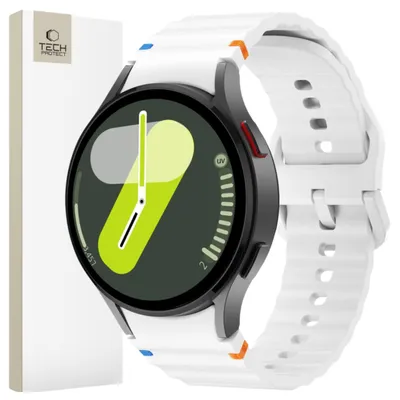 Obrázek produktu pro Tech-Protect Silikonové Sportovní Hodinky Samsung Galaxy 4 / 5 / 5 Pro / 6 / 7 / Fe White