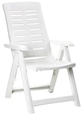 Immagine prodotto di Poltrona pieghevole. Colore: bianco 60x61x109cm Modello: multiposcionnes progarden
