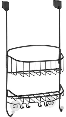 Produktbild von mDesign Duschkorb Duschablage Duschregal Hängeregal Metall schwarz