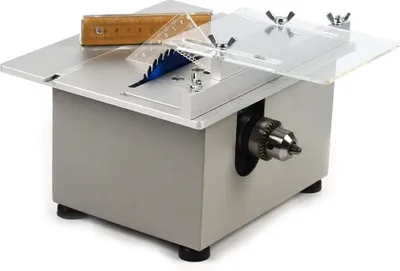 Obrázek produktu pro Mini stolní okružní pila – vertikální – motor 96 W – 110–240 V – hloubka řezu 1–29 mm – sklíčidlo B12 – zástrčka EU – černá