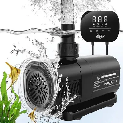 Image de Pompes à eau pour bassins et aquariums à haut débit (5 000 l/h), insonorisées et efficaces, avec réglage de la hauteur de refoulement et du débit