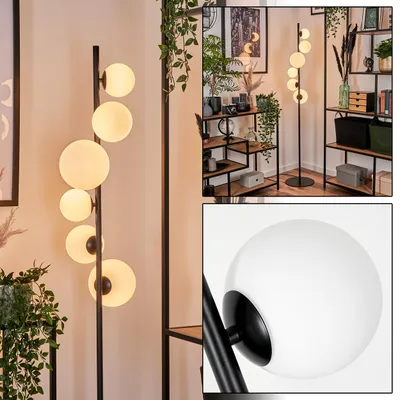 Produktbild von Garaguso Stehlampe aus Metall/Glas in Schwarz/Weiß