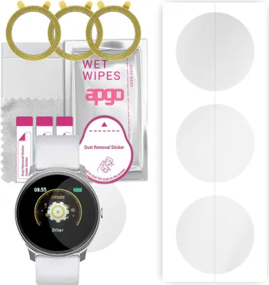 Produktbild von apgo 3 Stück Schutzfolie, klar, kompatibel mit Garett Women Laura Smartwatch, Hydrogel Displayschutzfolie mit Positionierhilfe, Displayfolie, robust und kratzfest