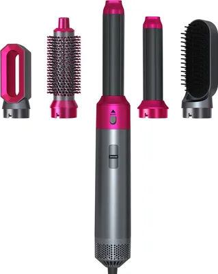 Obrázek produktu pro INF 5-v-1 horkovzdušný kartáč - šedý - EU zástrčka, multifunkční styler pro úpravu vlasů