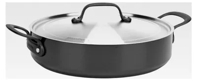 Produktbild von Keramische Antihaft-Schmorpfanne 30 cm/4,9 Liter mit Deckel, PFAS-frei, induktionsgeeignet, spülmaschinenfest, backofenfest, Schwarz
