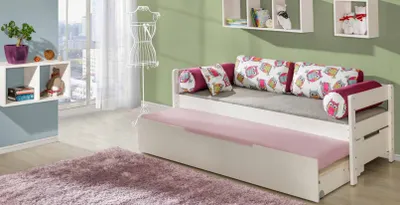 Productafbeelding van Babybed, kinderbed, ledikant met spijlen, 210 cm x 98 cm x 75 cm, wit