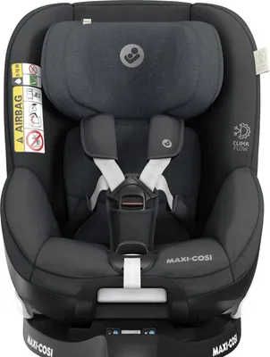 A studio shot of a car seat.
