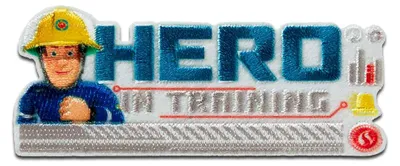 Produktbild von Feuerwehrmann Sam © Sam Hero In Training - Aufnäher, Bügelbild, Aufbügler, Applikationen, Patches, Zum Aufbügeln, Größe: 3 x 7,2 cm