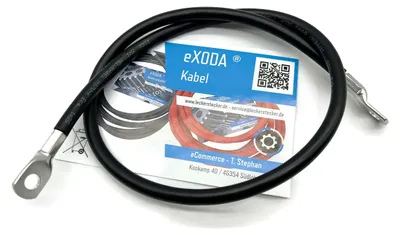 Imagen del producto de Cable para batería Exoda, 25 mm², 75 cm de longitud, con terminales M8, color , flexible, 99% cobre