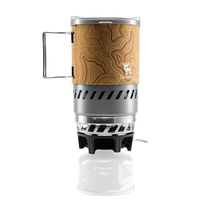 Immagine prodotto di Qunature Sistema di cottura da 700 ml a gas - Fornello da campeggio portatile con accensione piezoelettrica, senza cartuccia di gas, color kaki