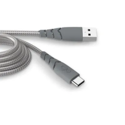 Produktbild von Force Power, Ultraverstärktes USB-A/USB-C Kabel 3 m – 3 A, Grau