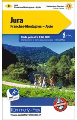 Image de KuF Schweiz Wanderkarte 03 Jura. Franches Montagne - Ajoie 1 : 60 000