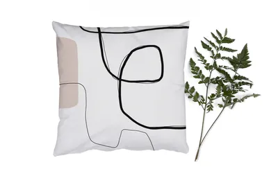 Produktbild von MuchoWow® Zierkissen Sofakissen Wohnzimmer Dekokissen 45x45 cm Abstrakt - Pastell - Minimalismus - Schlafpolster - Polster für das Sofa