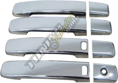 Zdjęcie produktu dla Zestaw chromowanych klamek drzwiowych EDLES do Qashqai / Qashqai +2 z I-KEY