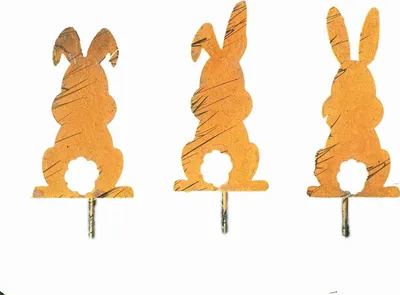 Produktbild von 3er SET Edelrost Gartenstecker Hasen Gartendekoration